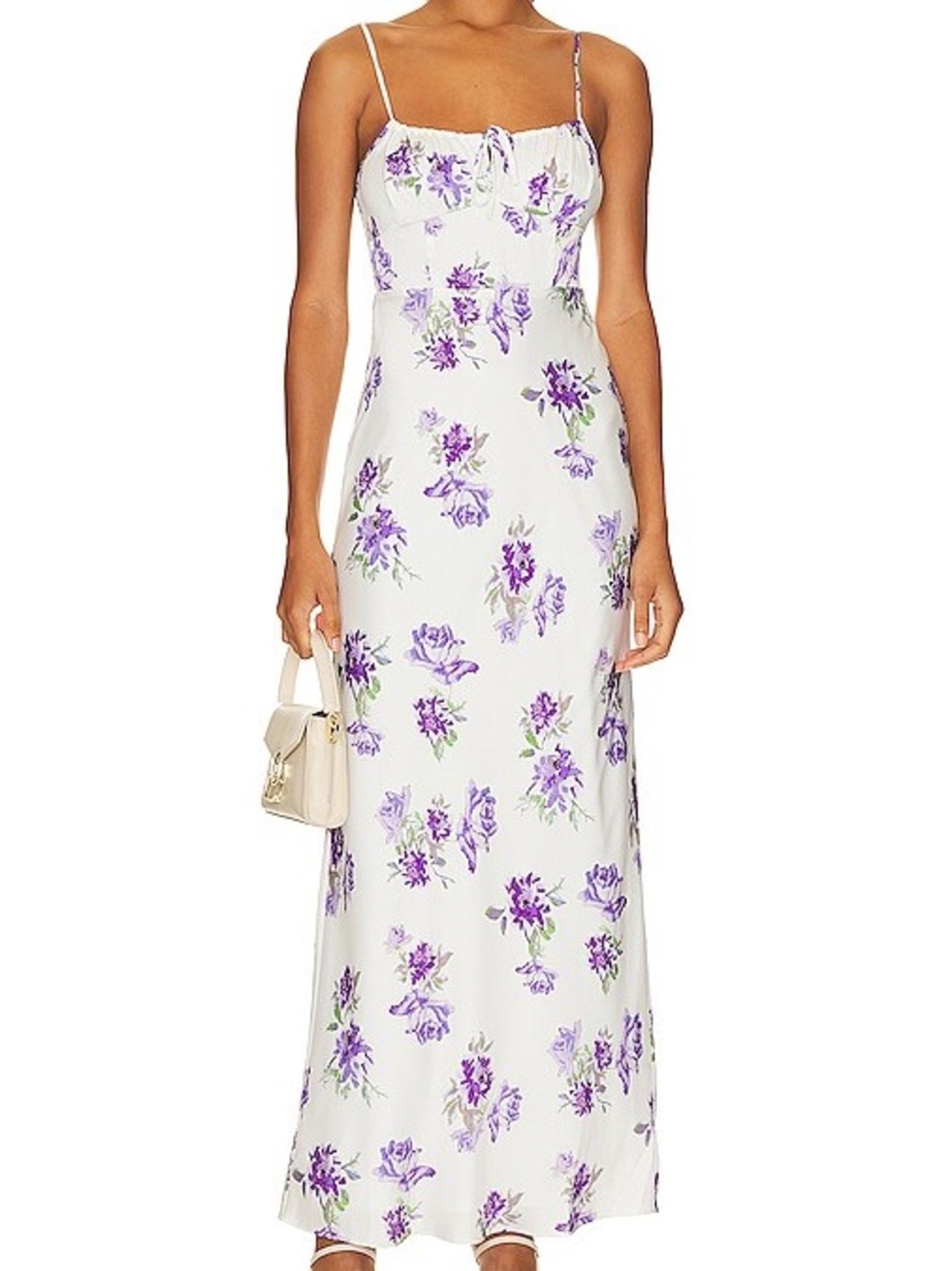 Favorite Daughter The One That Got Away Satin Gown in Purple Bouquet NWT Size 10